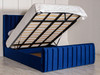 Discover the Esupasaver Zosia Ottoman Storage Bed, featuring a stylish wing design, elegant accent lines, and a perfectly matching footboard for your bedroom