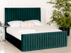 Antonia ottoman bed green smooth velvet