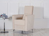Freya Bedroom Arm Chair Chrome Feet