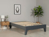 Sierra bed base with under bed storage space charcoal smooth velvet