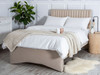 Felicity upholstered bed pale cream smooth velvet