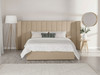  Discover the Esupasaver Theodora Wide Panel Ottoman Storage Bed, featuring elegant accent lines and a luxurious hotel-style wing headboard for ultimate comfort.