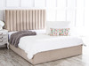 Discover the Esupasaver Danica ottoman storage bed, featuring clean accent lines and a low footboard for a stylish and functional bedroom solution.
