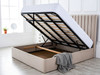 Discover the Esupasaver Danica ottoman storage bed, featuring clean accent lines and a low footboard for a stylish and functional bedroom solution.