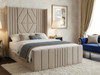 Esupasaver Genesis Gas Lift Ottoman Storage Wing Bed - 2 Metre High Headboard.  Available in Smooth Velvet, Crush Velvet, Chenille, Linen, Faux Suede & Tweed Fabrics Esupasaver Genesis Gas Lift Ottoman Storage Wing Bed - 2 Metre High Headboard.  Available in Smooth Velvet, Crush Velvet, Chenille, Linen, Faux Suede & Tweed Fabrics