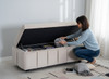 The Esupasaver Valentina Upholstered Ottoman Storage Bench combines style and practicality, providing a chic storage solution and comfortable seating for your home. The Esupasaver Valentina Upholstered Ottoman Storage Bench combines style and practicality, providing a chic storage solution and comfortable seating for your home.