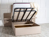 Discover the Esupasaver Beautiful Romana Deep Storage Ottoman Bed Frame, featuring an extra high headboard and built-in bedside tables for ultimate style and functionality.