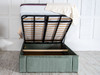 Esupasaver Beautiful Jessica Deep Storage Ottoman Fabric Bed Frame, featuring a stylish Extra High headboard Design