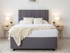 Elevate your sleep space with the Esupasaver Augustine Upholstered Bed. Crafted in the UK, it features luxurious fabrics and a sturdy design with a chic headboard.