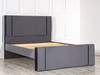 Elevate your bedroom with the Esupasaver Tiphaine Upholstered Bed Frame, featuring stylish side accents, solid wooden slats, and convenient under-bed storage space