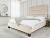 Discover the Esupasaver Henley Upholstered Bed Frame, featuring a stylish accent lines headboard, low footboard, and options for chrome or wooden feet Discover the Esupasaver Henley Upholstered Bed Frame, featuring a stylish accent lines headboard, low footboard, and options for chrome or wooden feet