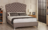 Esupasaver Stirling upholstered bed frame grey linen