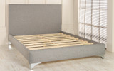 Malmo Upholstered Bed Frame Grey Tweed Fabric