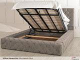 Willow Ottoman Bed Silver Smooth Velvet
