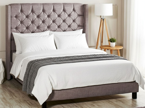 Discover the Esupasaver Alecia Upholstered Bed Frame, featuring a winged headboard adorned with diamante or matching fabric buttons. Enjoy easy assembly and solid wooden slats. Discover the Esupasaver Alecia Upholstered Bed Frame, featuring a winged headboard adorned with diamante or matching fabric buttons. Enjoy easy assembly and solid wooden slats.
