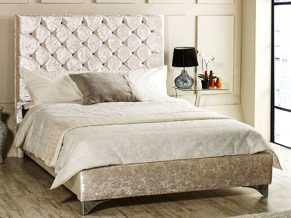Discover the Esupasaver Seattle upholstered bed frame featuring a deep buttoned headboard and low footboard, crafted with solid wooden slats for durability Discover the Esupasaver Seattle upholstered bed frame featuring a deep buttoned headboard and low footboard, crafted with solid wooden slats for durability