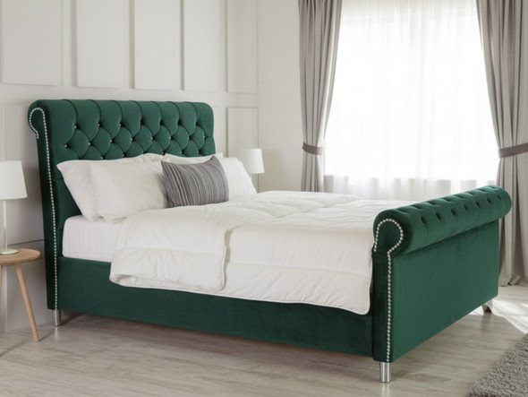 Discover the Esupasaver Chloe Ottoman Sleigh Storage Bed Frame, featuring a stylish scrolled headboard and footboard, perfect for adding elegance to your bedroom. Discover the Esupasaver Chloe Ottoman Sleigh Storage Bed Frame, featuring a stylish scrolled headboard and footboard, perfect for adding elegance to your bedroom.