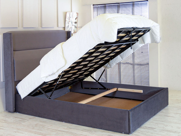 Discover the Esupasaver Freya Gas Lift Ottoman Bed Frame, featuring a stylish wing headboard and low footboard. Perfect for maximizing storage in style! Discover the Esupasaver Freya Gas Lift Ottoman Bed Frame, featuring a stylish wing headboard and low footboard. Perfect for maximizing storage in style!