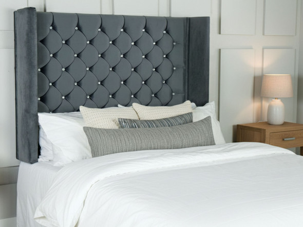 Elevate your bedroom decor with the Esupasaver Camila Wall Mount Headboard Panel. Its deep buttoned wing design adds elegance and comfort to any space. Elevate your bedroom decor with the Esupasaver Camila Wall Mount Headboard Panel. Its deep buttoned wing design adds elegance and comfort to any space.