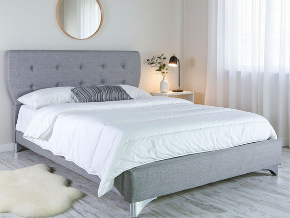 Discover the Esupasaver Jazmine Bed Frame, featuring a stylish curved design and buttoned detail. Crafted with solid wooden slats and premium fabrics, easy assembly included. Discover the Esupasaver Jazmine Bed Frame, featuring a stylish curved design and buttoned detail. Crafted with solid wooden slats and premium fabrics, easy assembly included.