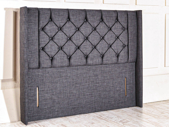 Elevate your bedroom with the Esupasaver Holbrook Full Floor Standing Bed Headboard. Featuring a stylish wing design and elegant buttoned detail for a sophisticated touch. Elevate your bedroom with the Esupasaver Holbrook Full Floor Standing Bed Headboard. Featuring a stylish wing design and elegant buttoned detail for a sophisticated touch.