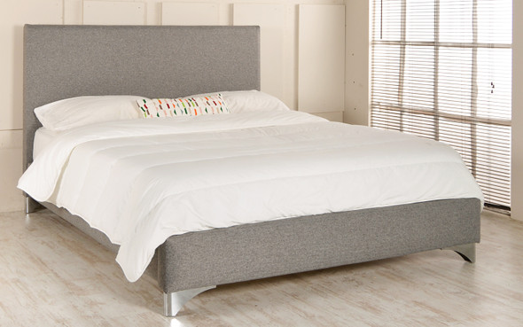 Malmo Upholstered Bed Frame Grey Tweed Fabric