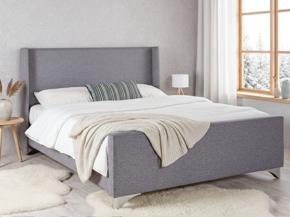 Discover the Esupasaver Beautiful Ystad Upholstered Wing Design Headboard Bed Frame. Crafted with solid wooden slats, it offers easy assembly and elegance. Made in the UK. Discover the Esupasaver Beautiful Ystad Upholstered Wing Design Headboard Bed Frame. Crafted with solid wooden slats, it offers easy assembly and elegance. Made in the UK.