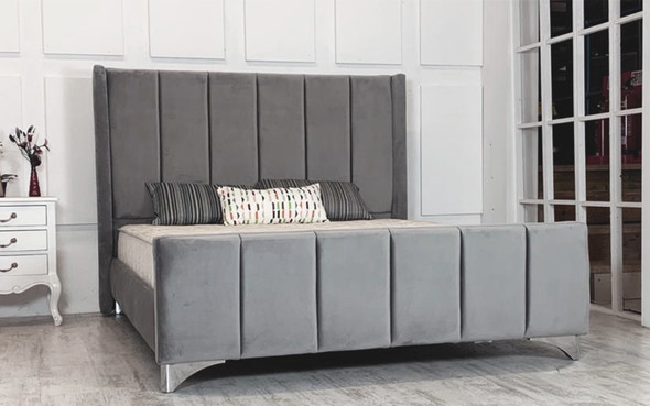 Copenhagen Winged Upholstered Bed