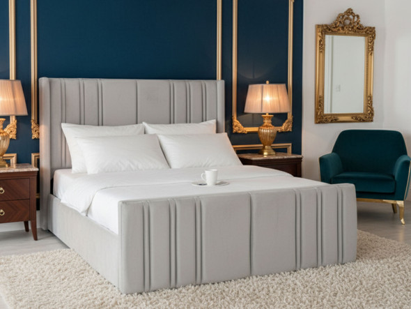 Transform your space with the Esupasaver Cora Gas Lift Ottoman Bed Frame. Enjoy a chic wing headboard and hidden storage for a clutter-free room!