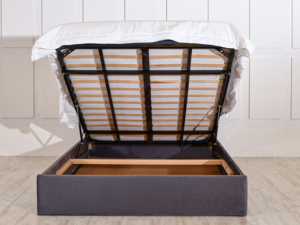 Discover the Esupasaver Luna Gas Lift Ottoman Storage Bed Frame, featuring a stylish curved headboard and accent lines for a modern touch in your bedroom. Discover the Esupasaver Luna Gas Lift Ottoman Storage Bed Frame, featuring a stylish curved headboard and accent lines for a modern touch in your bedroom.