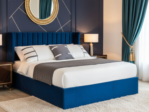 Discover the elegance of the Esupasaver Beautiful Madelyn Upholstered Ottoman Wing Bed Frame. Experience French design influence with accent lines that enhance any bedroom Discover the elegance of the Esupasaver Beautiful Madelyn Upholstered Ottoman Wing Bed Frame. Experience French design influence with accent lines that enhance any bedroom