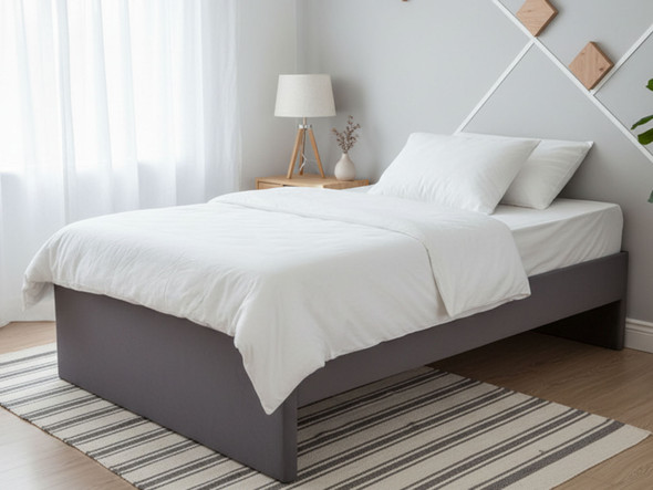 Zara Upholstered Bed Base Charcoal Smooth Velvet Zara Upholstered Bed Base Charcoal Smooth Velvet