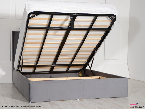 Elevate your bedroom with the Esupasaver Alexandria Gas Lift Ottoman Storage Bed Frame - the perfect blend of style, function, and comfort.
Elevate your bedroom with the Esupasaver Alexandria Gas Lift Ottoman Storage Bed Frame - the perfect blend of style, function, and comfort.