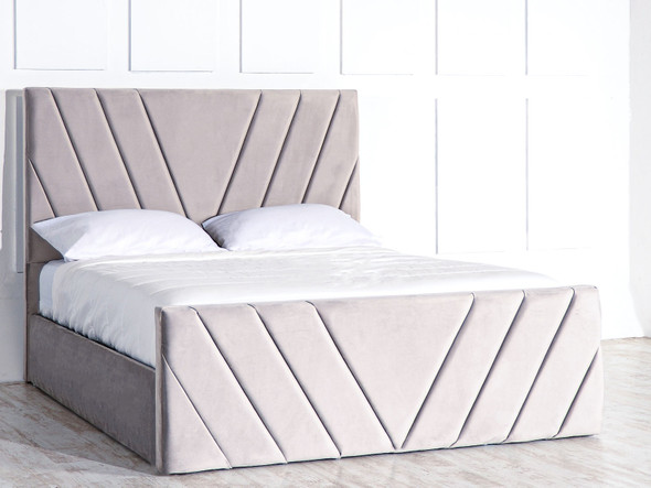 Explore the Esupasaver Mirabella Ottoman Storage Bed, designed with a high footboard and generous storage. Perfect for enhancing your bedroom's style and organization.