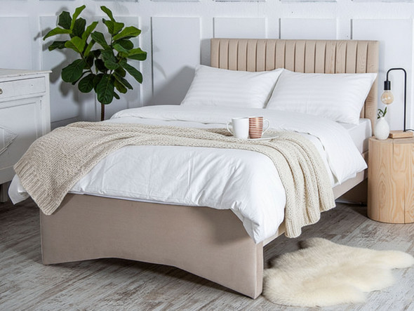 Felicity upholstered bed pale cream smooth velvet Felicity upholstered bed pale cream smooth velvet