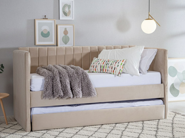Discover the Esupasaver Elissa Daybed with Pull Out Trundle, perfect for maximizing space and comfort in your guest room. Stylish and functional for any home. Discover the Esupasaver Elissa Daybed with Pull Out Trundle, perfect for maximizing space and comfort in your guest room. Stylish and functional for any home.