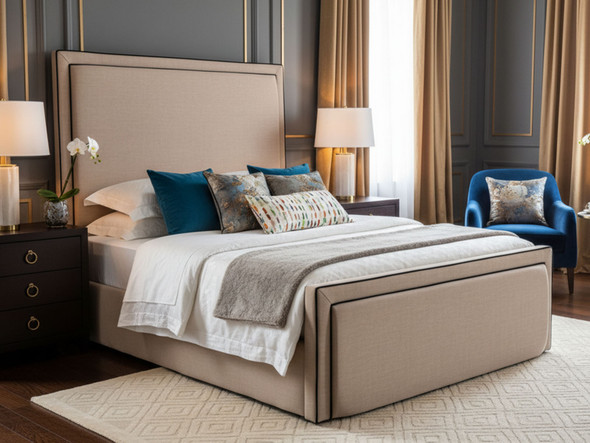 Explore the Esupasaver Ezra Gas Lift Ottoman Storage Bed Frame, designed with contrasting accent lines and available in multiple elegant fabrics for your bedroom. Explore the Esupasaver Ezra Gas Lift Ottoman Storage Bed Frame, designed with contrasting accent lines and available in multiple elegant fabrics for your bedroom.