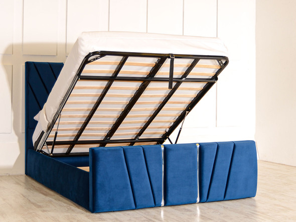 Transform your bedroom with the Esupasaver Azalea Gas Lift Ottoman Storage Bed Frame. Enjoy modern design and practical storage solutions with chrome accents. Transform your bedroom with the Esupasaver Azalea Gas Lift Ottoman Storage Bed Frame. Enjoy modern design and practical storage solutions with chrome accents.