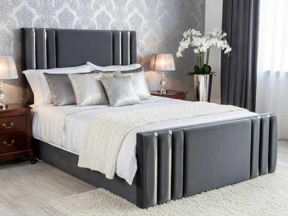 Discover the Esupasaver Demir Gas Lift Ottoman Storage Bed Frame with elegant chrome accents and a stylish footboard, perfect for maximizing your space Discover the Esupasaver Demir Gas Lift Ottoman Storage Bed Frame with elegant chrome accents and a stylish footboard, perfect for maximizing your space