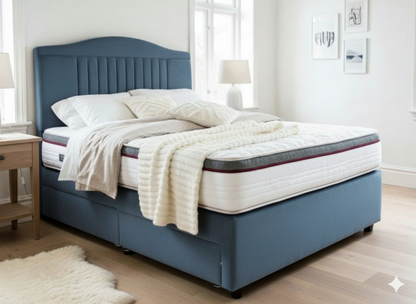 Full Divan Bed , Amelia Memory Foam 2000 Pocket Sprung Mattress & Headboard Full Divan Bed , Amelia Memory Foam 2000 Pocket Sprung Mattress & Headboard
