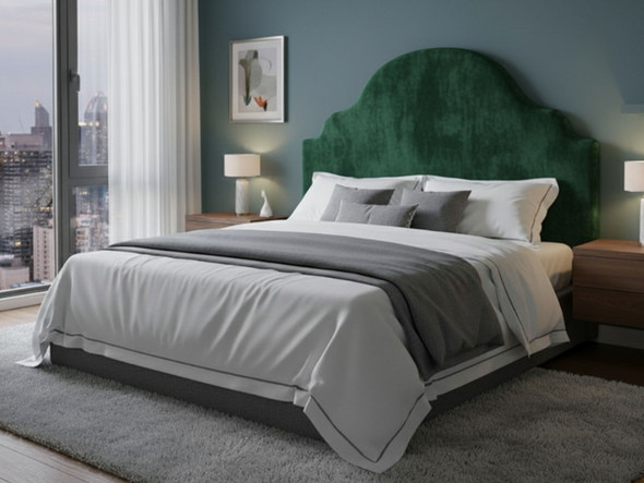Elevate your bedroom decor with the Esupasaver Elara Wall Mount Headboard Panel. Its elegant curved design adds a touch of sophistication to any space