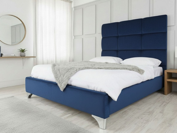 Discover the Esupasaver Henley Upholstered Bed Frame, featuring a stylish accent lines headboard, low footboard, and options for chrome or wooden feet Discover the Esupasaver Henley Upholstered Bed Frame, featuring a stylish accent lines headboard, low footboard, and options for chrome or wooden feet
