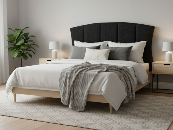 Elevate your bedroom decor with the Esupasaver Elissa Bed Headboard. Its elegant curved design and accent lines add a touch of sophistication to any space. Elevate your bedroom decor with the Esupasaver Elissa Bed Headboard. Its elegant curved design and accent lines add a touch of sophistication to any space.