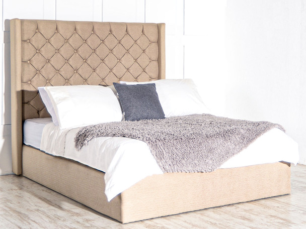 Elevate your bedroom with the Esupasaver Marseille Ottoman Storage Bed Frame. Its chic tufted buttoning and wing design offer both style and practical storage solutions. Elevate your bedroom with the Esupasaver Marseille Ottoman Storage Bed Frame. Its chic tufted buttoning and wing design offer both style and practical storage solutions.