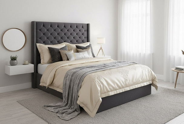 Esupasaver Quebec Gas Lift Ottoman Wing Storage Bed Frame