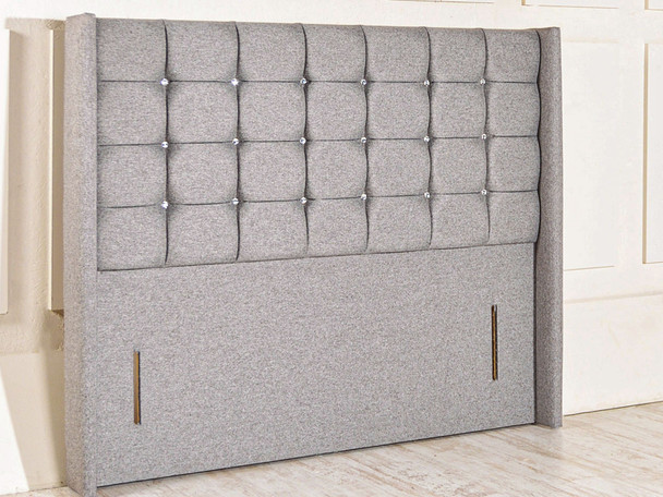 Elevate your bedroom with the Esupasaver Georgia Floor Standing Bed Headboard. Featuring a stylish wing design and elegant buttoned detail for a sophisticated touch. Elevate your bedroom with the Esupasaver Georgia Floor Standing Bed Headboard. Featuring a stylish wing design and elegant buttoned detail for a sophisticated touch.