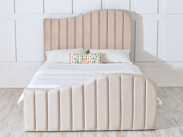 Elevate your bedroom with the Esupasaver Scarlett Gas Lift Ottoman Bed Frame, designed with a stylish curved headboard and practical storage solutions. Elevate your bedroom with the Esupasaver Scarlett Gas Lift Ottoman Bed Frame, designed with a stylish curved headboard and practical storage solutions.