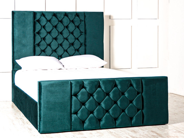 Discover the Esupasaver Zuri Ottoman Storage Bed, featuring deep buttoned center panels and a stylish matching footboard for a perfect blend of elegance and functionality