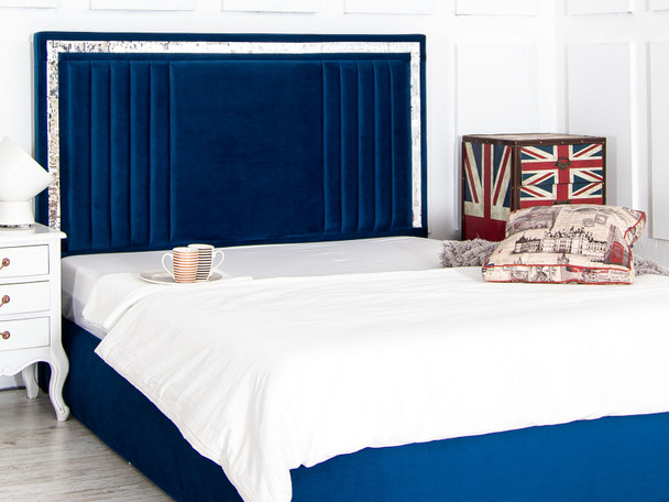  Discover the Esupasaver Ember Gas Lift Ottoman Bed Frame, featuring a stylish mirror mosaic border and low footboard for a chic, space-saving solution.