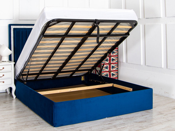  Discover the Esupasaver Ember Gas Lift Ottoman Bed Frame, featuring a stylish mirror mosaic border and low footboard for a chic, space-saving solution.